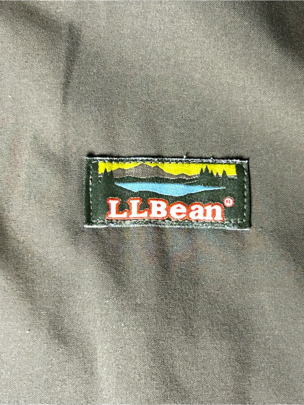 LL Bean Mens L Mountain Classic Vest Brown Olive Full Zip Grid Lined Insulated